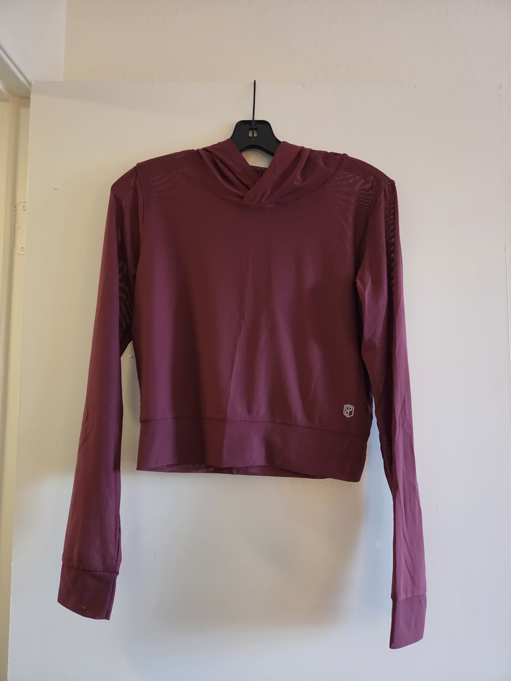 Born Primitive Burgundy Lightweight Hooded Long-Sleeve Top